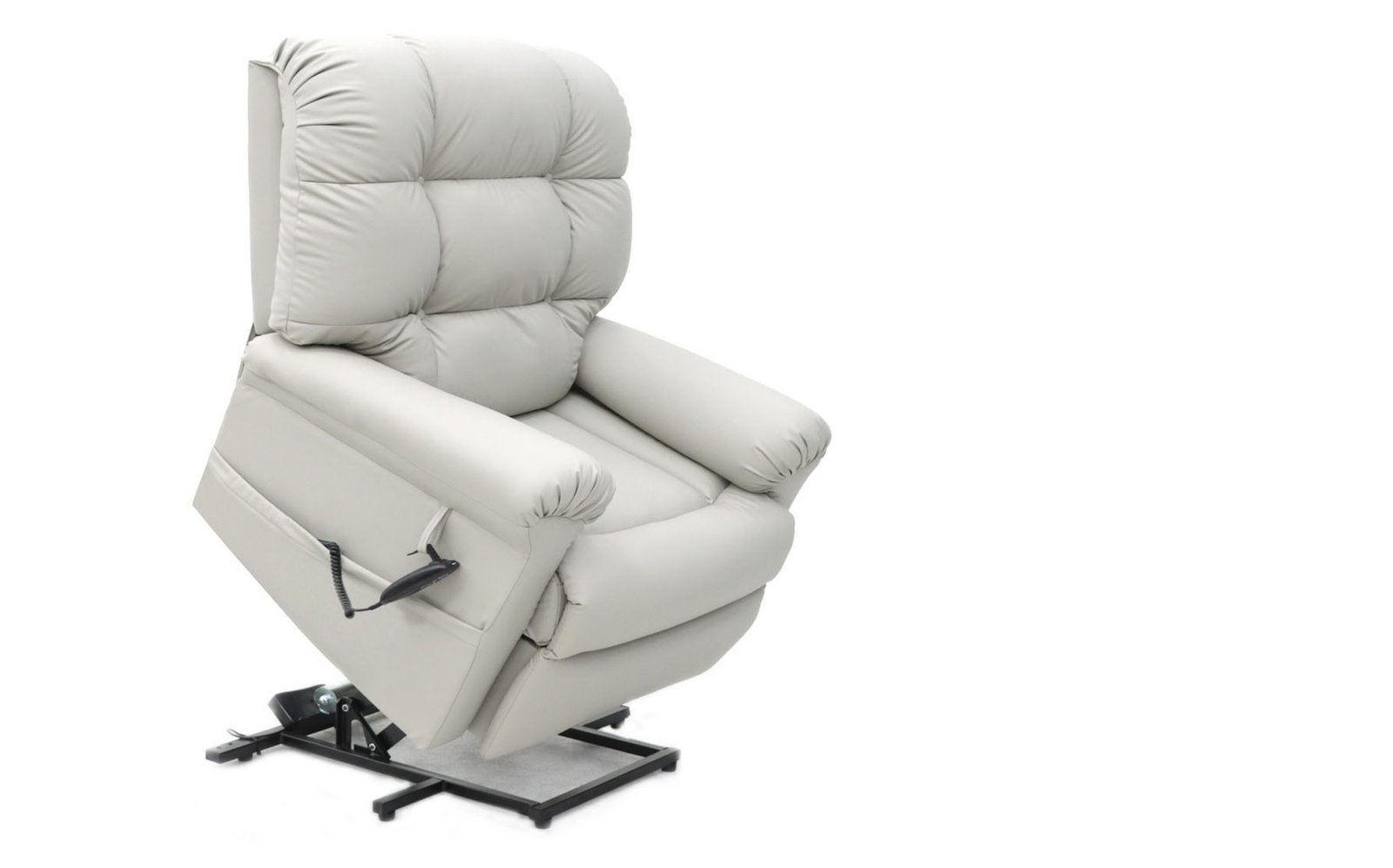 Comfort Care Cloud Recliner – High-Tech Leather Light Grey – Image 10