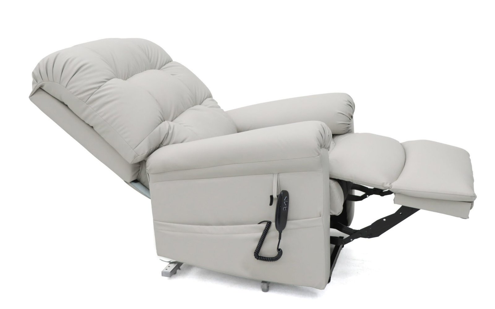Comfort Care Cloud Recliner – High-Tech Leather Light Grey – Image 6