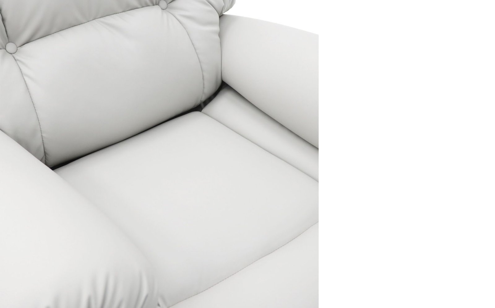 Comfort Care Cloud Recliner – High-Tech Leather Light Grey – Image 4