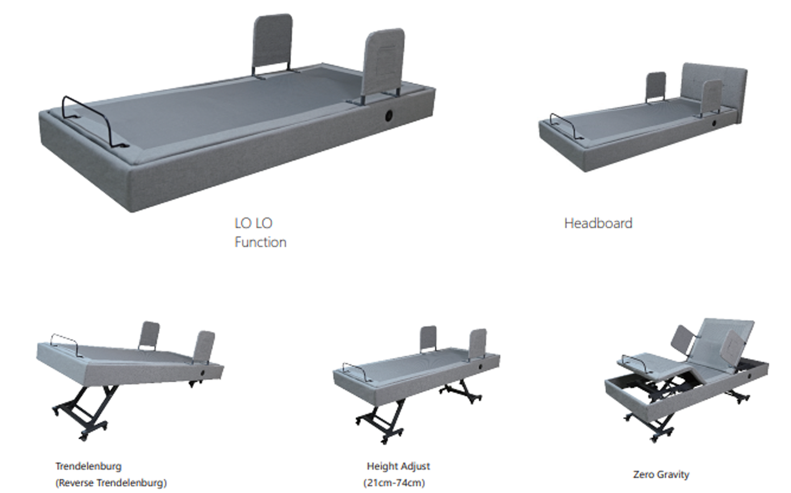 Comfort Care Dreame Lo-Lo Electric Adjustable Bed – Technical Specification